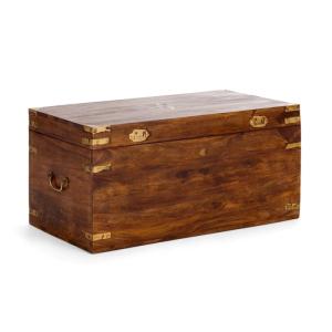 Masívny konferenčný stolík Merlin II z palisandru, lakovaný, hnedý – 87×45×48 cm