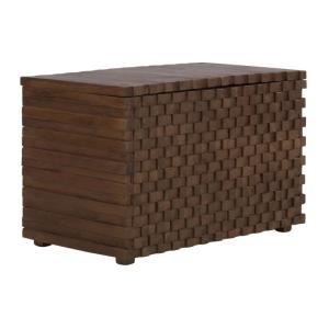 Masívna truhlica Abadi z akáciového a mangového dreva, lakovaná, hnedá – 80×45×50 cm