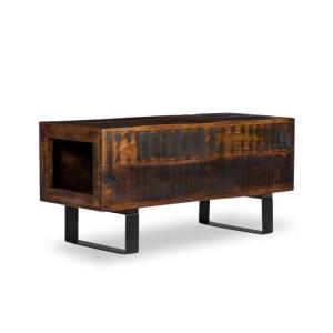 Masívna lavica Woodend z akáciového dreva, lakovaná, hnedá – 100×40×45 cm