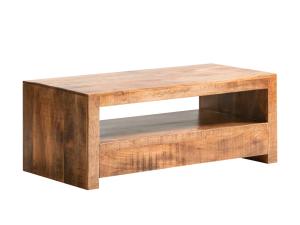 Masívny TV stolík Country z mangového dreva, lakovaný, hnedý – 115×45×55 cm