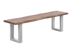 Masívna lavica Bullwer z palisandru, lakovaná, hnedá – 160×40×45 cm