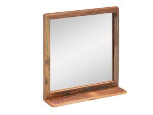 Masívne kúpeľňové zrkadlo Kalkata z recyklovaného dreva, lakované, viacfarebné – 70×70 cm