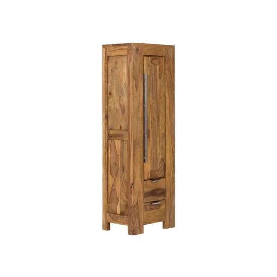 Masivní koupelnová komoda z palisandru, lakovaná, hnědá – 42×30×130 cm