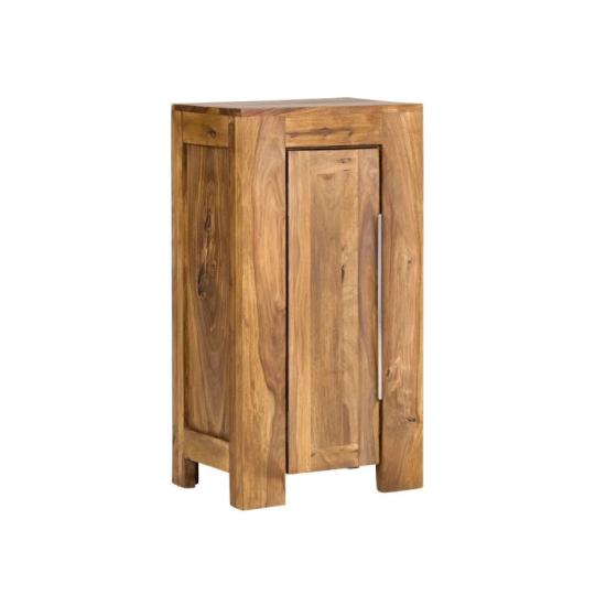 Masivní koupelnová spodní skříňka z palisandru, lakovaná, hnědá – 42×30×80 cm