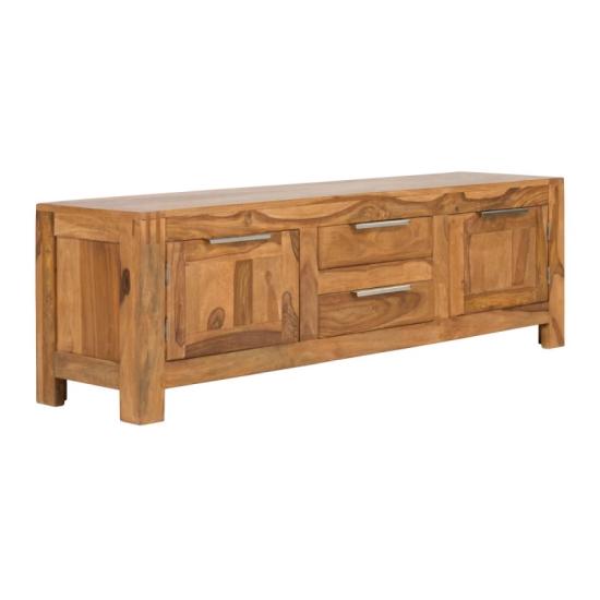 Masivní šatní lavice z palisandru, lakovaná, hnědá – 160×40×50 cm