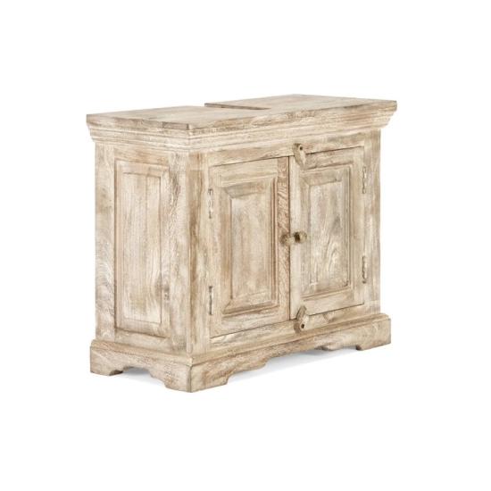 Masivní spodní dřezová skříňka Patina Mango, lakovaná, přírodní – 73×33×61 cm