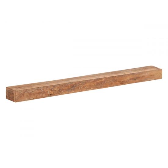 Masivní nástěnná police Oldwood z recyklovaného dřeva, lakovaná, hnědá – 160 cm