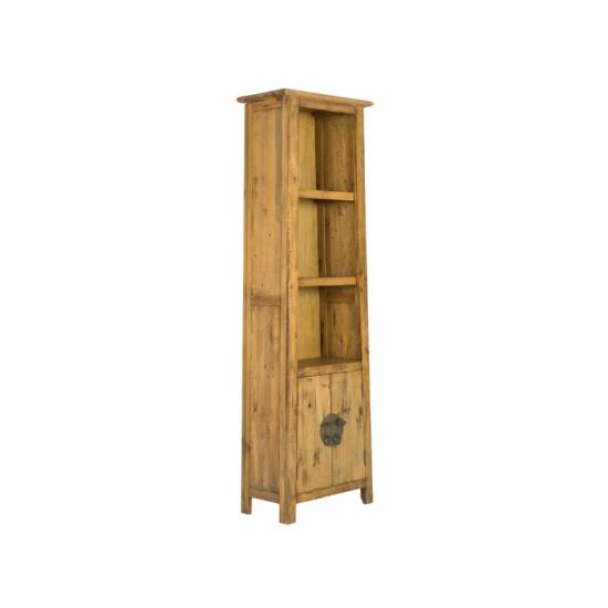 Masivní koupelnová skříň Rangún z recyklované borovice, lakovaná, hnědá – 48×32×170 cm