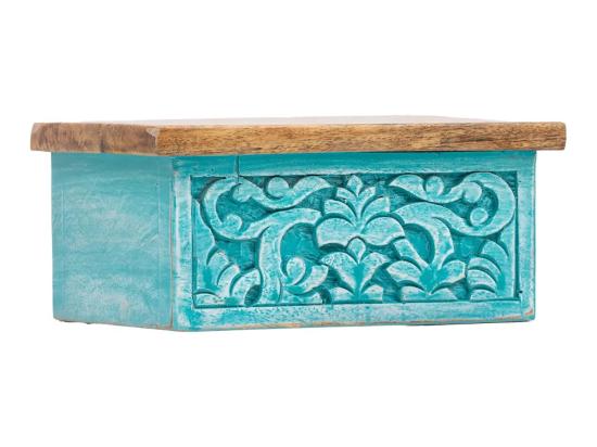 Masivní závěsná police Santa Cruz, Holz - Mango, povrchová úprava, barva, tvar – 23 cm