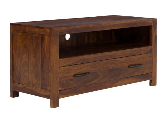 Masivní televizní stolek Palison z palisandru, lakovaný, hnědý – 100×42×50 cm