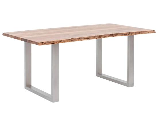 Masivní jídelní stůl Bullwer z akácie, lakovaný, hnědý – 230×100 cm