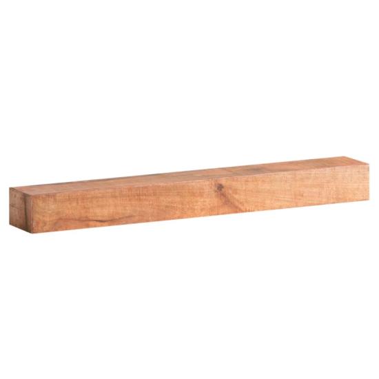 Masivní nástěnná police Country Mango, lakovaná, hnědá – 160 cm