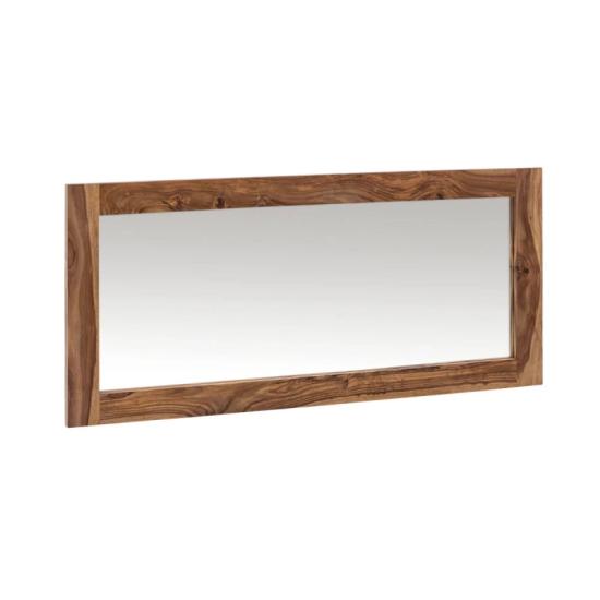 Masivní koupelnové zrcadlo Lagos z palisandru, lakované, hnědé – 130×60 cm
