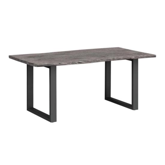 Masivní jídelní stůl Bullwer z akácie, lakovaný, šedý – 230×100 cm