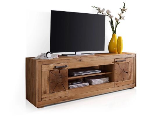 TV stolek masiv dub 200 cm Vancaro divoký