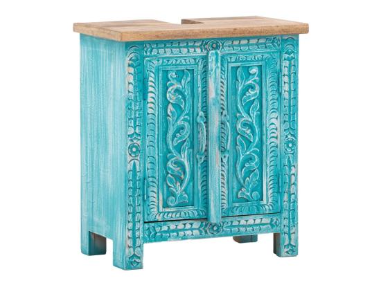 Masivní skříňka pod umyvadlo Santa Cruz, Holz - Mango, modrá