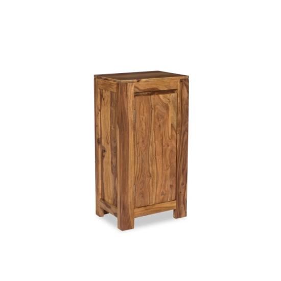 Masivní koupelnová skříňka pod umyvadlo Leeston z palisandru, lakovaná, hnědá – 42×30×80 cm