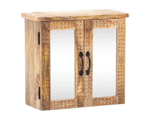 Masivní zrcadlová skříňka Santa Cruz z Holz - Mango, povrchová úprava, přírodní