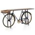 Lakovaný konzolový stůl Bike z kovu, černý – 185×45×90 cm