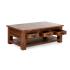 Masivní konferenční stolek Rustic I z palisandru, lakovaný, hnědý – 120×70×45 cm