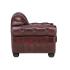 Masivní křeslo Chesterfield Hereford z pravé kůže, červené – 112×96×94 cm