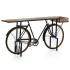 Lakovaný konzolový stůl Bike z kovu, černý – 185×45×90 cm