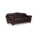 Pohovka Chesterfield Hereford 3-místná z pravé kůže, hnědá