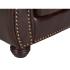 Masivní křeslo Chesterfield Hereford z pravé kůže, hnědé – 112×96×94 cm