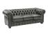 Masivní třímístná pohovka Chesterfield z pravé kůže, zelená – 200×90×72 cm