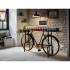 Lakovaný konzolový stůl Bike z kovu, černý – 185×45×90 cm