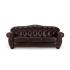 Pohovka Chesterfield Hereford 3-místná z pravé kůže, hnědá