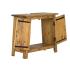 Masivní umyvadlová skříňka Rangoon z recyklované borovice, lakovaná, hnědá – 70×32×61 cm