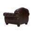 Masivní křeslo Chesterfield Hereford z pravé kůže, hnědé – 112×96×94 cm