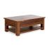 Masivní konferenční stolek Rustic I z palisandru, lakovaný, hnědý – 120×70×45 cm