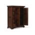 Masivní komoda Highboard Catana z borovice, hnědá, lakovaná – 107×45×130 cm