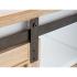 Masivní spodní skříňka pod dřez Capera z borovice a MDF, lakovaná, bílá/hnědá – 70×35×60 cm