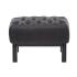 Masivní taburet Chesterfield Kingsfield z pravé kůže, černý – 61×46×43 cm