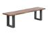 Masivní lavice Bullwer z palisandru, lakovaná, hnědá – 160×40 cm