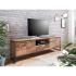 Masivní TV stolek Bristol z recyklovaného dřeva, hnědý – 180×38×52 cm
