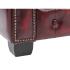 Masivní Chesterfield pohovka, pravá kůže, starožitná červená – 352×100×72 cm