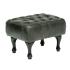 Masivní taburetka Chesterfield Pittsfield z pravé kůže, zelená – 60×45×42 cm