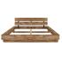 Masivní postel Madras z recyklované borovice, lakovaná, přírodní – 180x200 cm