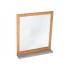 Masivní koupelnové zrcadlo Burnham z recyklované borovice, lakované, hnědé – 70×80 cm