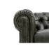 Masivní třímístná pohovka Chesterfield z pravé kůže, zelená – 200×90×72 cm