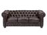 Třímístná pohovka Chesterfield z pravé kůže, hnědá – 200×90×72 cm