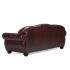Pohovka Chesterfield Hereford 3místná z pravé kůže, červená – 224×96×94 cm
