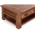 Masivní konferenční stolek Rustic I z palisandru, lakovaný, hnědý – 120×70×45 cm