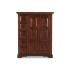 Masivní komoda Highboard Catana z borovice, hnědá, lakovaná – 107×45×130 cm