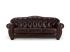 Pohovka Chesterfield Hereford 3-místná z pravé kůže, hnědá