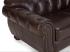 Pohovka Chesterfield Hereford 3-místná z pravé kůže, hnědá